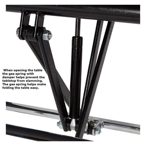 Mobile EasyFold Table, 48" Square, Plywood Core, Vinyl T-Mold Edge, Textured Black Frame