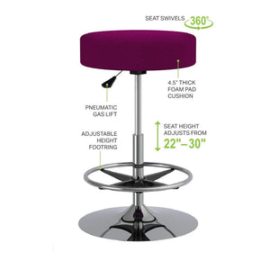 Cushioned Adjustable Swivel Stool