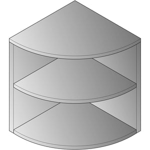 Napa 29"H Quarter-Round Bookcase