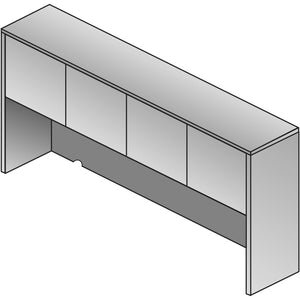 "Napa White" Overhead with Wood Doors, 71" x 15" x 36" H