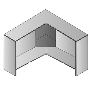 Napa Corner Hutch, 42" x 42" x 36" H