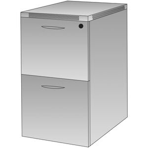 "Napa White" Mobile File/File Pedestal, 14" x 22" x 27" H