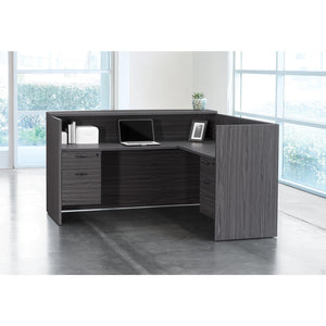 Napa L Shape Reception Station, 71" x 77" x 42" H