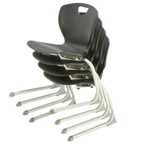 Ovation Cantilever Stacking Student Chair with Extra Large Shell, 18" Seat Height