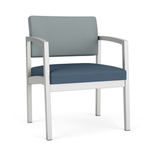 Lenox Steel Collection Reception Seating, Oversize Guest Chair, 400 lb. Capacity, Designer Fabric Upholstery, FREE SHIPPING