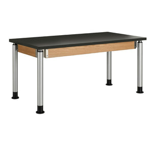 Adjustable Height Tables with 1-1/4" Plastic ChemGuard Top