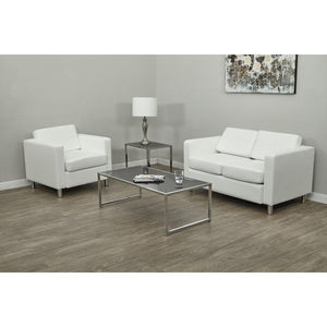 Pacific Loveseat with Chrome Finish Legs