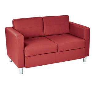 Pacific Loveseat with Chrome Finish Legs