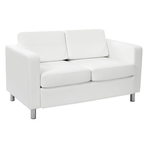 Pacific Loveseat with Chrome Finish Legs
