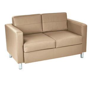 Pacific Loveseat with Chrome Finish Legs