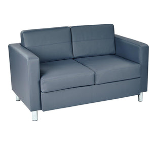 Pacific Loveseat with Chrome Finish Legs