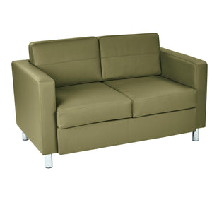 Pacific Loveseat with Chrome Finish Legs
