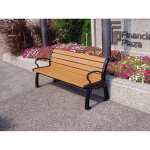 Frog Furnishings Heritage Resinwood Outdoor Bench, 5 Ft. Long