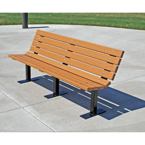 Frog Furnishings Contour Resinwood Outdoor Bench, 6 Ft. Long