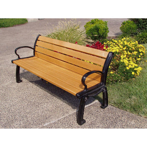 Frog Furnishings Heritage Resinwood Outdoor Bench, 6 Ft. Long