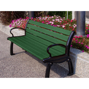 Frog Furnishings Heritage Resinwood Outdoor Bench, 8 Ft. Long