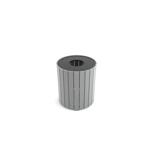 Frog Furnishings Resinwood Round Waste Receptacle, 32 Gallon Capacity