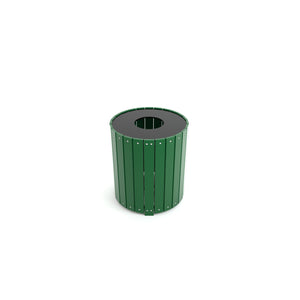 Frog Furnishings Resinwood Round Waste Receptacle, 32 Gallon Capacity
