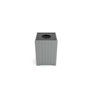 Frog Furnishings Resinwood Square Waste Receptacle, 32 Gallon Capacity