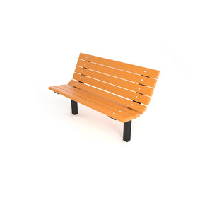 Frog Furnishings Contour Resinwood Outdoor Bench, 4 Ft. Long