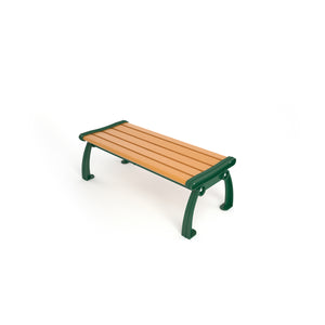 Frog Furnishings Heritage Resinwood Backless Outdoor Bench, 4 Ft. Long