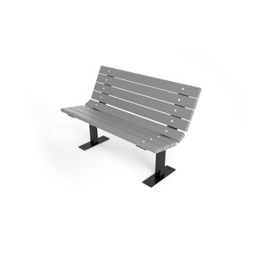 Frog Furnishings Contour Resinwood Outdoor Bench, 4 Ft. Long