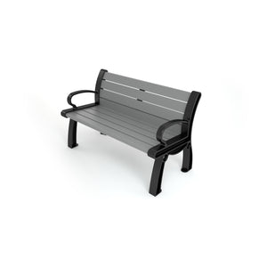 Frog Furnishings Heritage Resinwood Outdoor Bench, 4 Ft. Long