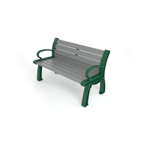 Frog Furnishings Heritage Resinwood Outdoor Bench, 4 Ft. Long