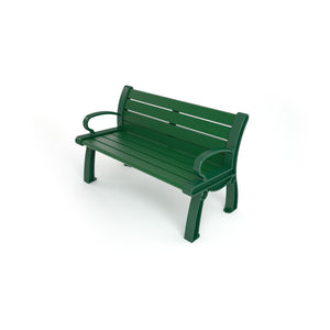 Frog Furnishings Heritage Resinwood Outdoor Bench, 4 Ft. Long
