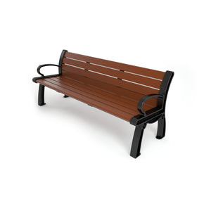 Frog Furnishings Heritage Resinwood Outdoor Bench, 6 Ft. Long