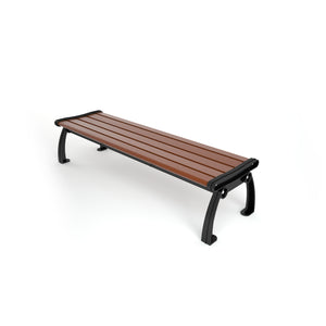 Frog Furnishings Heritage Resinwood Backless Outdoor Bench, 5 Ft. Long