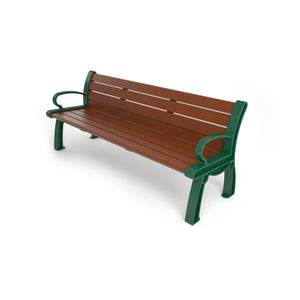Frog Furnishings Heritage Resinwood Outdoor Bench, 5 Ft. Long