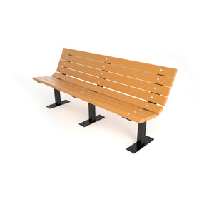 Frog Furnishings Contour Resinwood Outdoor Bench, 6 Ft. Long