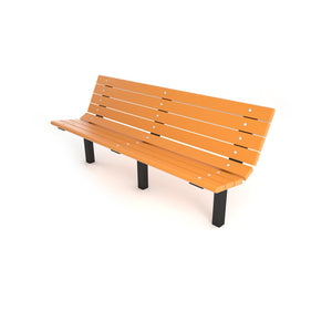 Frog Furnishings Contour Resinwood Outdoor Bench, 6 Ft. Long