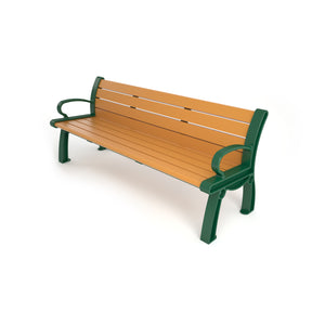 Frog Furnishings Heritage Resinwood Outdoor Bench, 5 Ft. Long