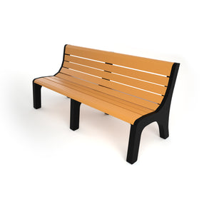 Frog Furnishings Newport Resinwood Outdoor Bench, 6 Ft. Long