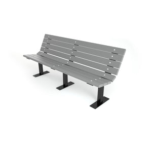 Frog Furnishings Contour Resinwood Outdoor Bench, 6 Ft. Long