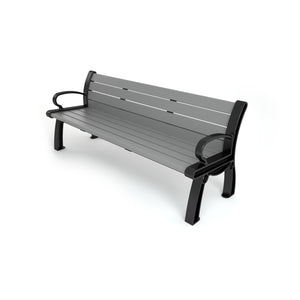 Frog Furnishings Heritage Resinwood Outdoor Bench, 6 Ft. Long