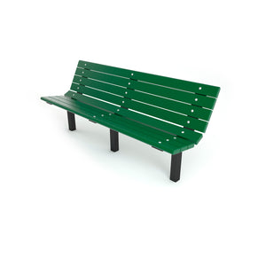 Frog Furnishings Contour Resinwood Outdoor Bench, 6 Ft. Long