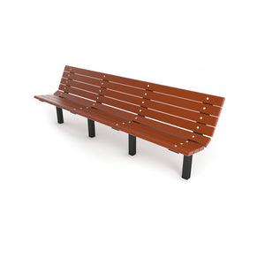 Frog Furnishings Contour Resinwood Outdoor Bench, 8 Ft. Long