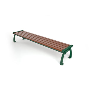Frog Furnishings Heritage Resinwood Backless Outdoor Bench, 8 Ft. Long