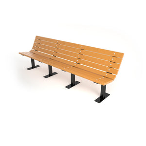 Frog Furnishings Contour Resinwood Outdoor Bench, 8 Ft. Long