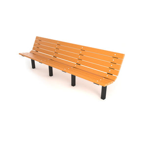 Frog Furnishings Contour Resinwood Outdoor Bench, 8 Ft. Long
