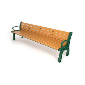 Frog Furnishings Heritage Resinwood Outdoor Bench, 8 Ft. Long