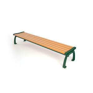Frog Furnishings Heritage Resinwood Backless Outdoor Bench, 8 Ft. Long