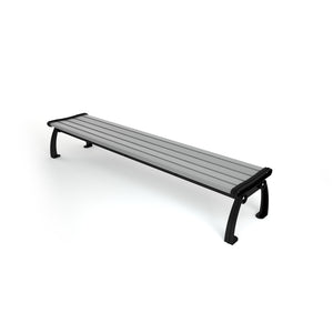 Frog Furnishings Heritage Resinwood Backless Outdoor Bench, 8 Ft. Long
