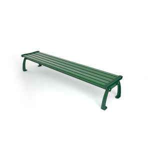 Frog Furnishings Heritage Resinwood Backless Outdoor Bench, 8 Ft. Long