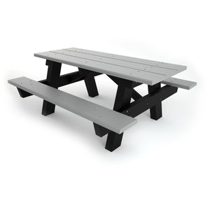 Frog Furnishings A-Frame Resinwood Outdoor Picnic Table, 6 Ft. Long