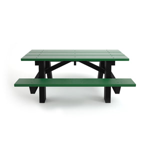 Frog Furnishings A-Frame Resinwood Outdoor Picnic Table, 6 Ft. Long