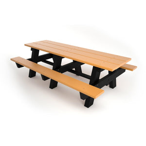 Frog Furnishings A-Frame Resinwood Outdoor Picnic Table, 8 Ft. Long